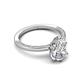 5 - Lucia 1.43 ctw Moissanite Pear Shape (9x6 mm) Hidden Halo accented Natural Diamond Engagement Ring  