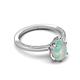 5 - Lucia 0.80 ctw Opal Pear Shape (9x6 mm) Hidden Halo accented Natural Diamond Engagement Ring  