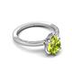 5 - Lucia 1.63 ctw Peridot Pear Shape (9x6 mm) Hidden Halo accented Natural Diamond Engagement Ring  