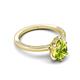 5 - Lucia 1.63 ctw Peridot Pear Shape (9x6 mm) Hidden Halo accented Natural Diamond Engagement Ring  