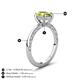 4 - Lucia 1.63 ctw Peridot Pear Shape (9x6 mm) Hidden Halo accented Natural Diamond Engagement Ring  