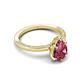 5 - Lucia 1.63 ctw Pink Tourmaline Pear Shape (9x6 mm) Hidden Halo accented Natural Diamond Engagement Ring  