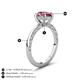 4 - Lucia 1.63 ctw Pink Tourmaline Pear Shape (9x6 mm) Hidden Halo accented Natural Diamond Engagement Ring  