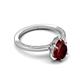 5 - Lucia 1.73 ctw Red Garnet Pear Shape (9x6 mm) Hidden Halo accented Natural Diamond Engagement Ring  