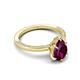 5 - Lucia 1.58 ctw Rhodolite Garnet Pear Shape (9x6 mm) Hidden Halo accented Natural Diamond Engagement Ring  