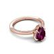 5 - Lucia 1.58 ctw Rhodolite Garnet Pear Shape (9x6 mm) Hidden Halo accented Natural Diamond Engagement Ring  