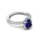 5 - Lucia 2.28 ctw Blue Sapphire Pear Shape (9x7 mm) Hidden Halo accented Natural Diamond Engagement Ring  