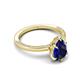 5 - Lucia 2.28 ctw Blue Sapphire Pear Shape (9x7 mm) Hidden Halo accented Natural Diamond Engagement Ring  