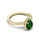 5 - Lucia 1.48 ctw Created Emerald Pear Shape (9x7 mm) Hidden Halo accented Natural Diamond Engagement Ring  
