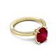 5 - Lucia 2.66 ctw Created Ruby Oval Shape (9x7 mm) Hidden Halo accented Natural Diamond Engagement Ring 