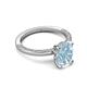 5 - Lucia 1.89 ctw Aquamarine Oval Shape (9x7 mm) Hidden Halo accented Natural Diamond Engagement Ring 