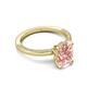 5 - Lucia 1.75 ctw Morganite Oval Shape (9x7 mm) Hidden Halo accented Natural Diamond Engagement Ring 