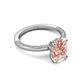 5 - Lucia 1.75 ctw Morganite Oval Shape (9x7 mm) Hidden Halo accented Natural Diamond Engagement Ring 