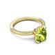 5 - Lucia 2.14 ctw Peridot Oval Shape (9x7 mm) Hidden Halo accented Natural Diamond Engagement Ring 