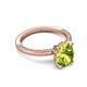 5 - Lucia 2.14 ctw Peridot Oval Shape (9x7 mm) Hidden Halo accented Natural Diamond Engagement Ring 