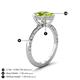 4 - Lucia 2.14 ctw Peridot Oval Shape (9x7 mm) Hidden Halo accented Natural Diamond Engagement Ring 