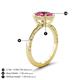 4 - Lucia 2.24 ctw Pink Tourmaline Oval Shape (9x7 mm) Hidden Halo accented Natural Diamond Engagement Ring 