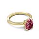 5 - Lucia 2.24 ctw Pink Tourmaline Oval Shape (9x7 mm) Hidden Halo accented Natural Diamond Engagement Ring 