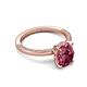 5 - Lucia 2.24 ctw Pink Tourmaline Oval Shape (9x7 mm) Hidden Halo accented Natural Diamond Engagement Ring 