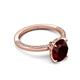 5 - Lucia 2.34 ctw Red Garnet Oval Shape (9x7 mm) Hidden Halo accented Natural Diamond Engagement Ring 