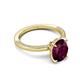 5 - Lucia 2.44 ctw Rhodolite Garnet Oval Shape (9x7 mm) Hidden Halo accented Natural Diamond Engagement Ring 