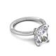 5 - Lucia 2.64 ctw IGI Certified Lab Grown Diamond Radiant Shape (9x7 mm) & Side Natural Diamond Hidden Halo Engagement Ring  