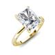 4 - Lucia 2.64 ctw IGI Certified Lab Grown Diamond Radiant Shape (9x7 mm) & Side Natural Diamond Hidden Halo Engagement Ring  
