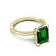 5 - Lucia 2.14 ctw Created Emerald Emerald Shape (9x7 mm) Hidden Halo accented Natural Diamond Engagement Ring 