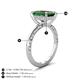 4 - Lucia 2.14 ctw Created Emerald Emerald Shape (9x7 mm) Hidden Halo accented Natural Diamond Engagement Ring 