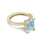 5 - Lucia 2.14 ctw Aquamarine Emerald Shape (9x7 mm) Hidden Halo accented Natural Diamond Engagement Ring 