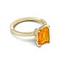 5 - Lucia 2.39 ctw Citrine Emerald Shape (9x7 mm) Hidden Halo accented Natural Diamond Engagement Ring 