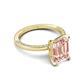 5 - Lucia 2.39 ctw Morganite Emerald Shape (9x7 mm) Hidden Halo accented Natural Diamond Engagement Ring 