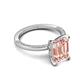 5 - Lucia 2.39 ctw Morganite Emerald Shape (9x7 mm) Hidden Halo accented Natural Diamond Engagement Ring 