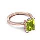 5 - Lucia 2.59 ctw Peridot Emerald Shape (9x7 mm) Hidden Halo accented Natural Diamond Engagement Ring 