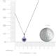 3 - Shanon Iolite and Diamond Halo Pendant 