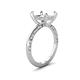 4 - Lucia Semi Mount Hidden Halo accented 0.13 ctw Diamond Women Engagement Ring 
