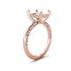 4 - Lucia Semi Mount Hidden Halo accented 0.13 ctw Diamond Women Engagement Ring 
