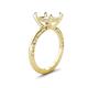 4 - Lucia Semi Mount Hidden Halo accented 0.13 ctw Diamond Women Engagement Ring 