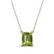 1 - Athena 1.70 ct Peridot Emerald Shape (8x6 mm) Solitaire Pendant Necklace 