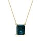 1 - Athena 2.00 ct London Blue Topaz Emerald Shape (8x6 mm) Solitaire Pendant Necklace 