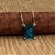 2 - Athena 2.00 ct London Blue Topaz Emerald Shape (8x6 mm) Solitaire Pendant Necklace 