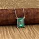 2 - Athena 1.95 ct Created Alexandrite Emerald Shape (8x6 mm) Solitaire Pendant Necklace 