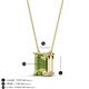 3 - Athena 2.45 ct Peridot Emerald Shape (9x7 mm) Solitaire Pendant Necklace 