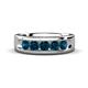 1 - Caleb 0.80 ctw Blue Diamond Comfort Fit Men Wedding Band (6 mm) 