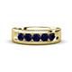 1 - Caleb 0.85 ctw Blue Sapphire Comfort Fit Men Wedding Band (6 mm) 