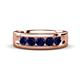 1 - Caleb 0.85 ctw Blue Sapphire Comfort Fit Men Wedding Band (6 mm) 