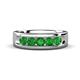 1 - Caleb 0.89 ctw Green Garnet Comfort Fit Men Wedding Band (6 mm) 