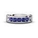 1 - Caleb 0.75 ctw Iolite Comfort Fit Men Wedding Band (6 mm) 