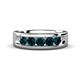 1 - Caleb 0.85 ctw London Blue Topaz Comfort Fit Men Wedding Band (6 mm) 