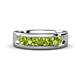 1 - Caleb 0.89 ctw Peridot Comfort Fit Men Wedding Band (6 mm) 